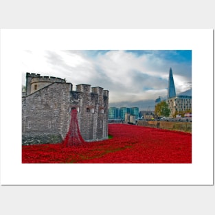 Red Poppies At The Tower Of London Posters and Art